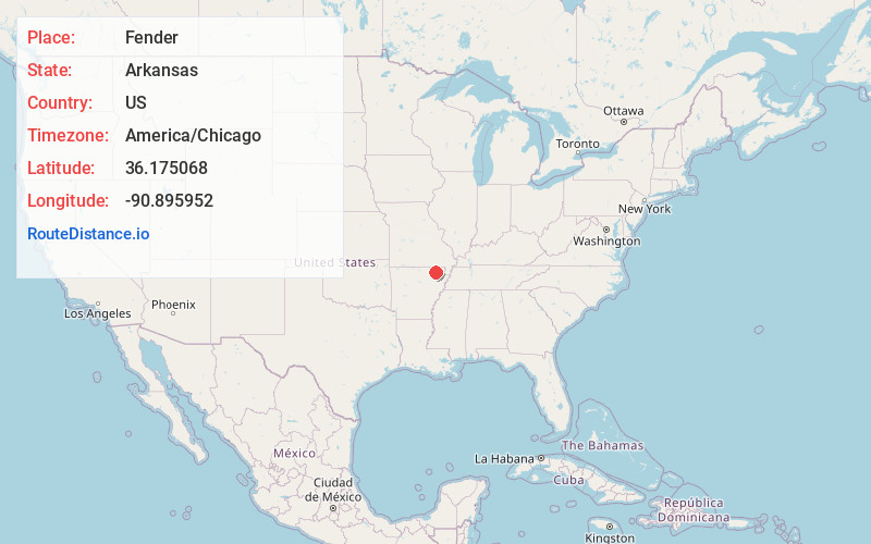 Map of Fender