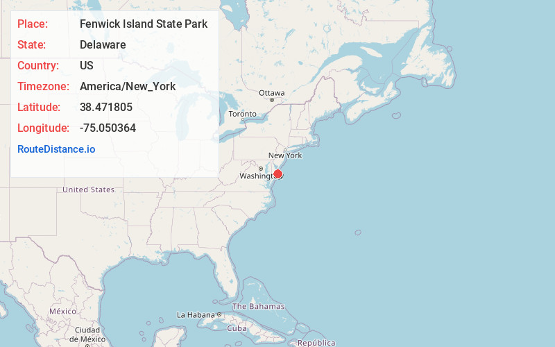 Map of Fenwick Island State Park
