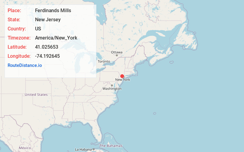 Map of Ferdinands Mills