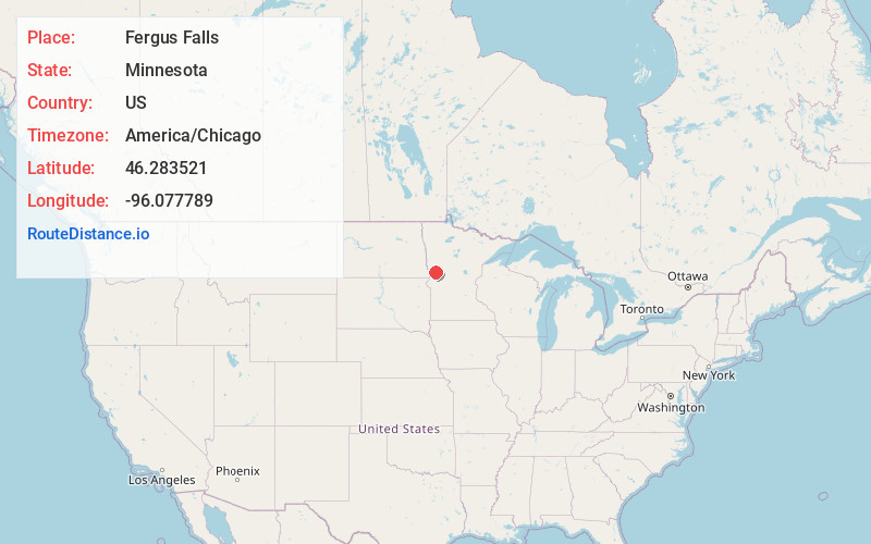 Map of Fergus Falls