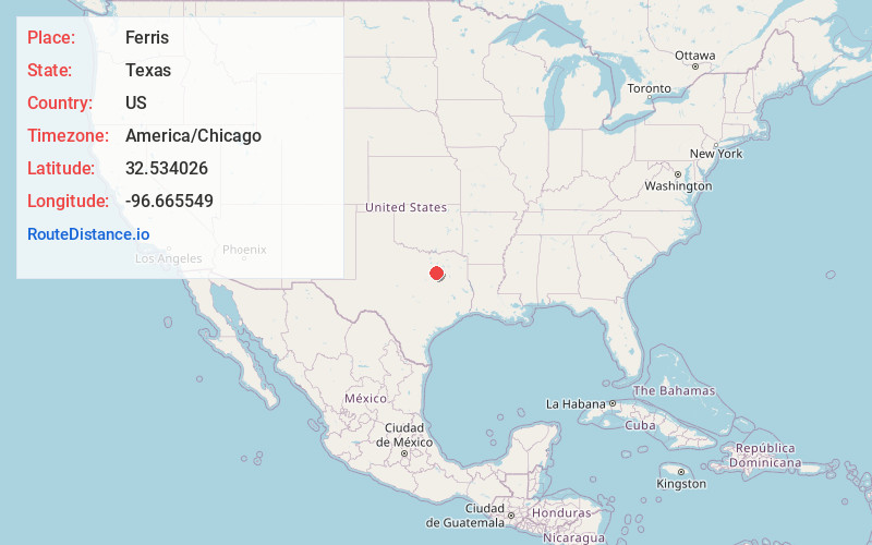 Map of Ferris