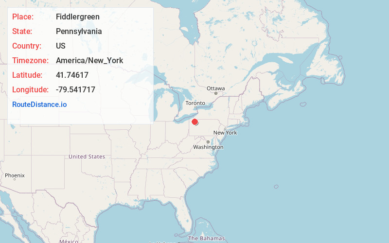 Map of Fiddlergreen