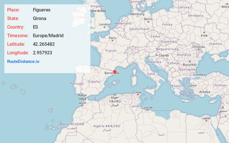 Map of Figueres