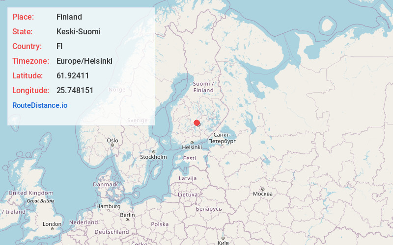Map of Finland