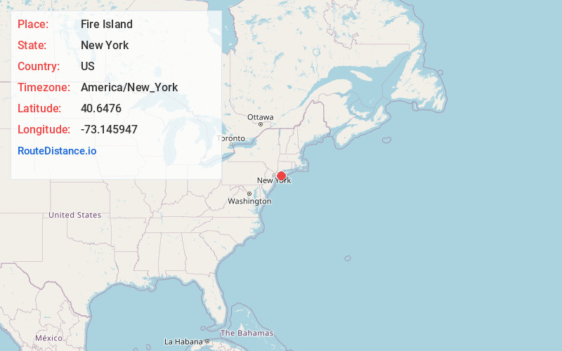 Map of Fire Island