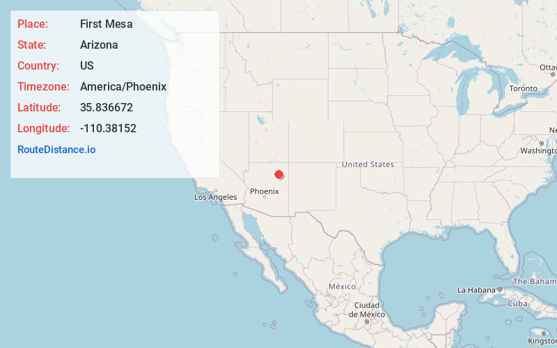 Map of First Mesa