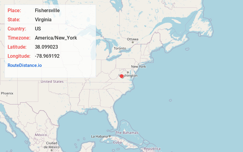 Map of Fishersville