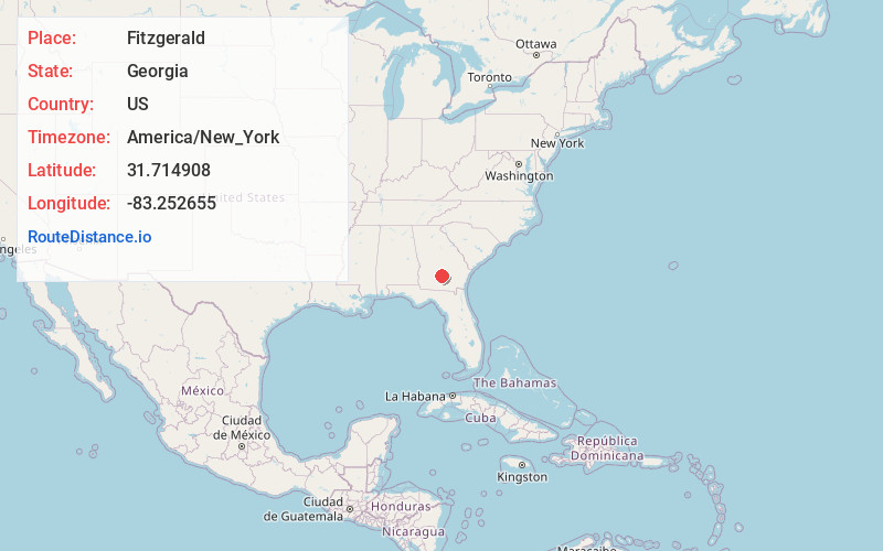 Map of Fitzgerald