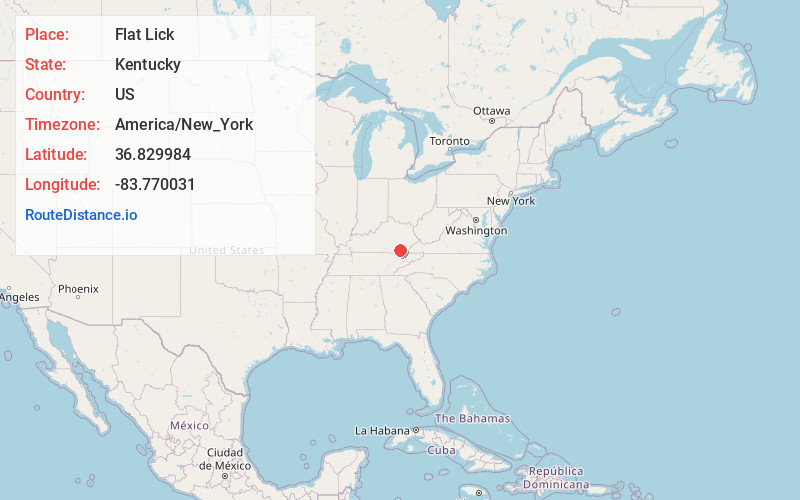 Map of Flat Lick
