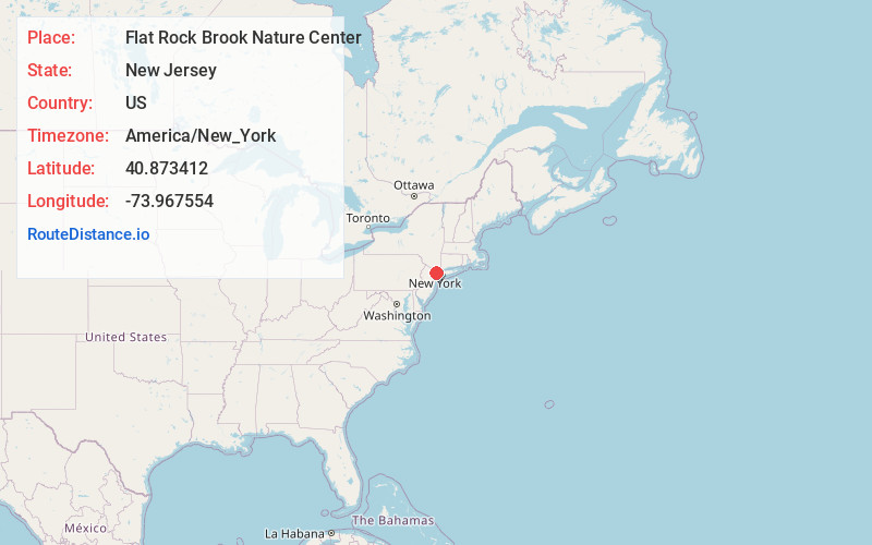 Map of Flat Rock Brook Nature Center