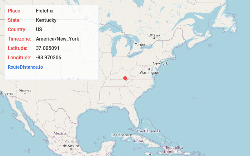 Map of Fletcher
