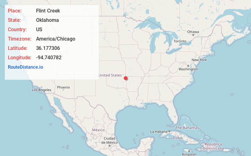 Map of Flint Creek
