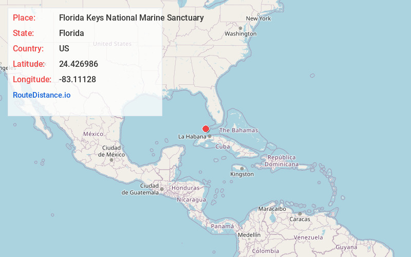 Map of Florida Keys National Marine Sanctuary