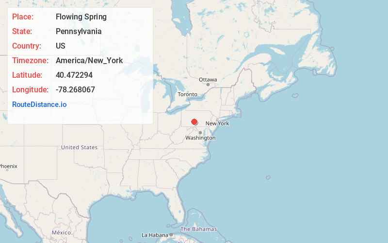 Map of Flowing Spring