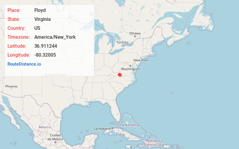 Map of Floyd