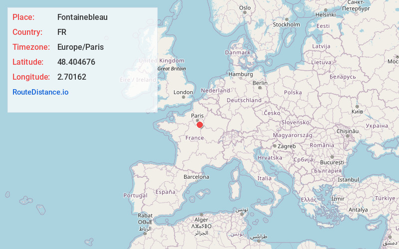 Map of Fontainebleau