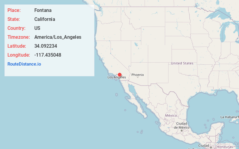 Map of Fontana