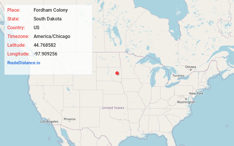 Map of Fordham Colony
