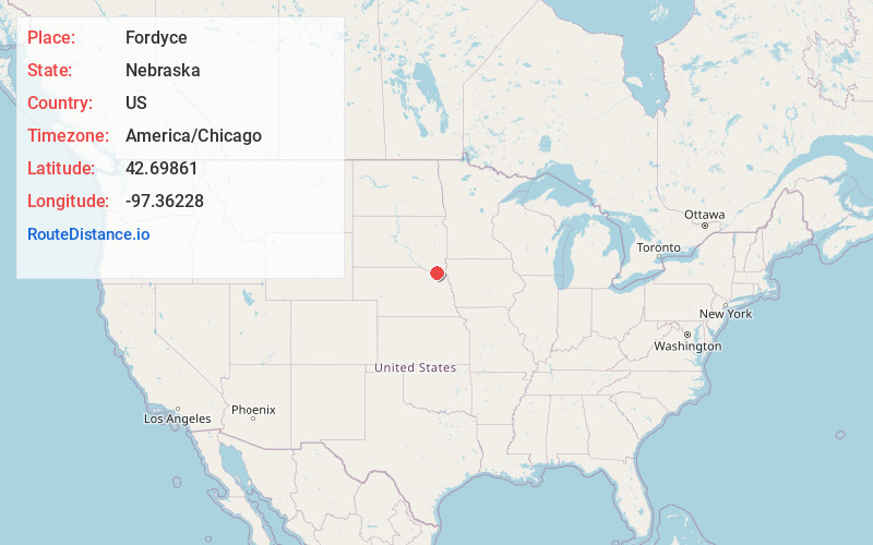 Map of Fordyce