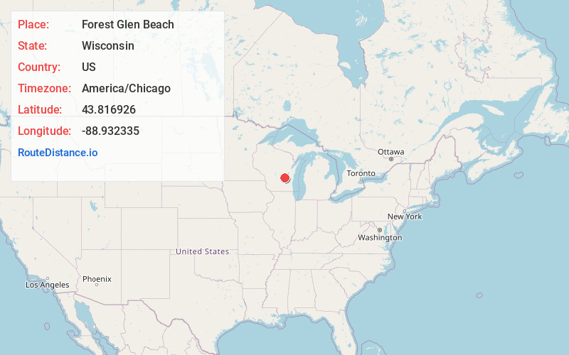 Map of Forest Glen Beach
