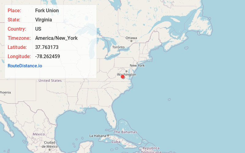 Map of Fork Union