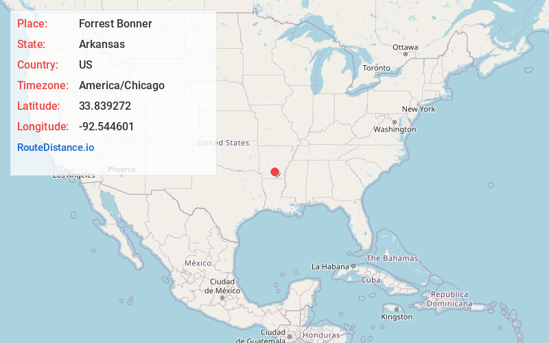 Map of Forrest Bonner