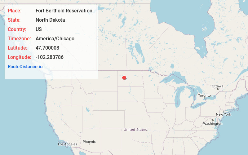 Map of Fort Berthold Reservation
