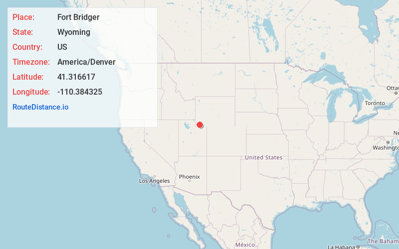 Map of Fort Bridger