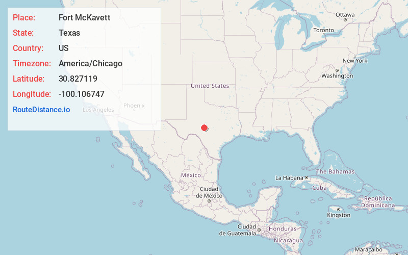 Map of Fort McKavett
