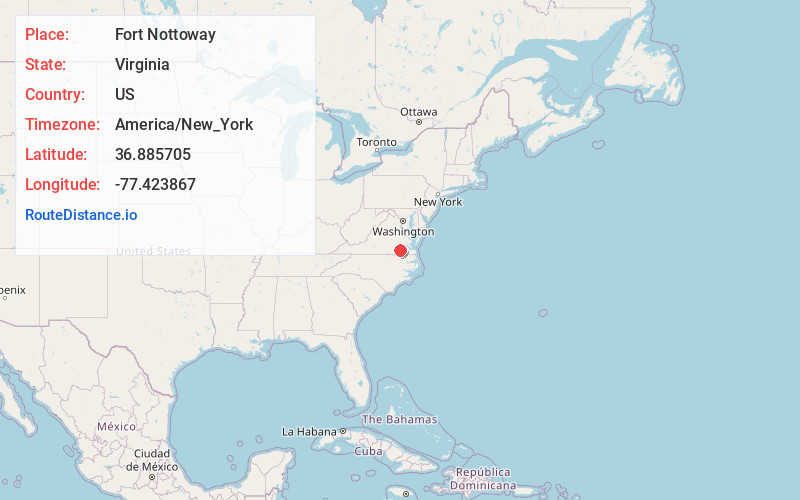 Map of Fort Nottoway