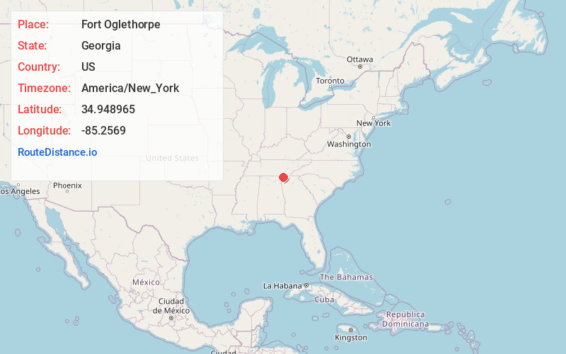 Map of Fort Oglethorpe