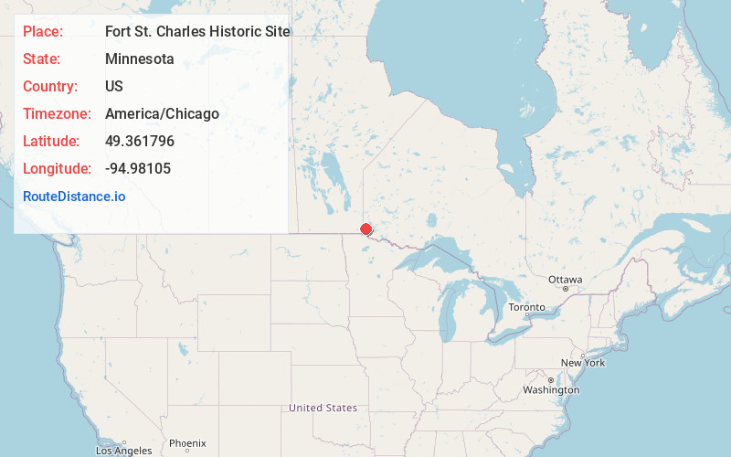 Map of Fort St. Charles Historic Site