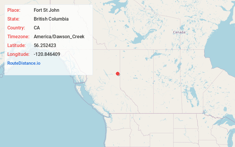 Map of Fort St John