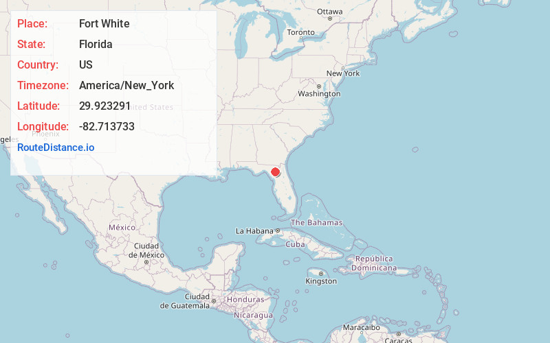 Map of Fort White