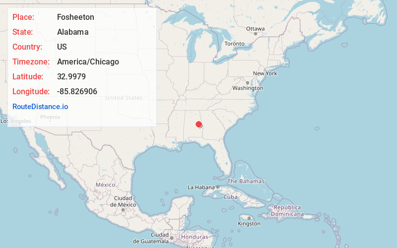 Map of Fosheeton