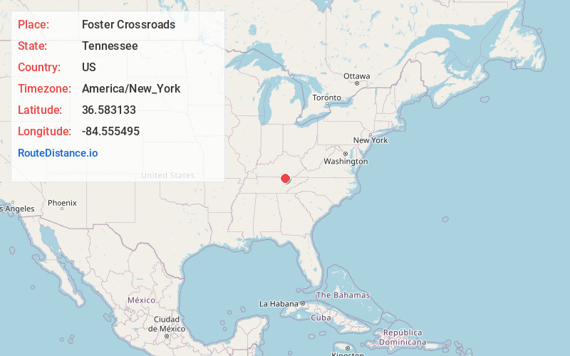 Map of Foster Crossroads