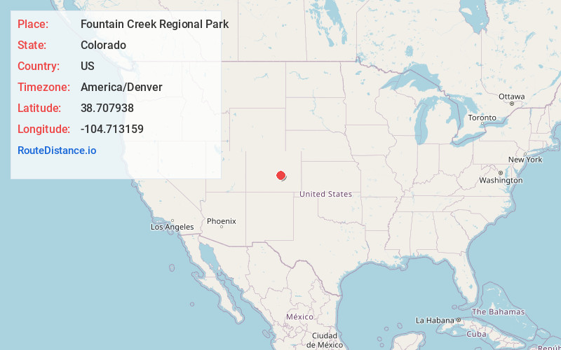 Map of Fountain Creek Regional Park