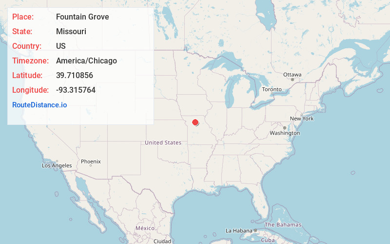Map of Fountain Grove