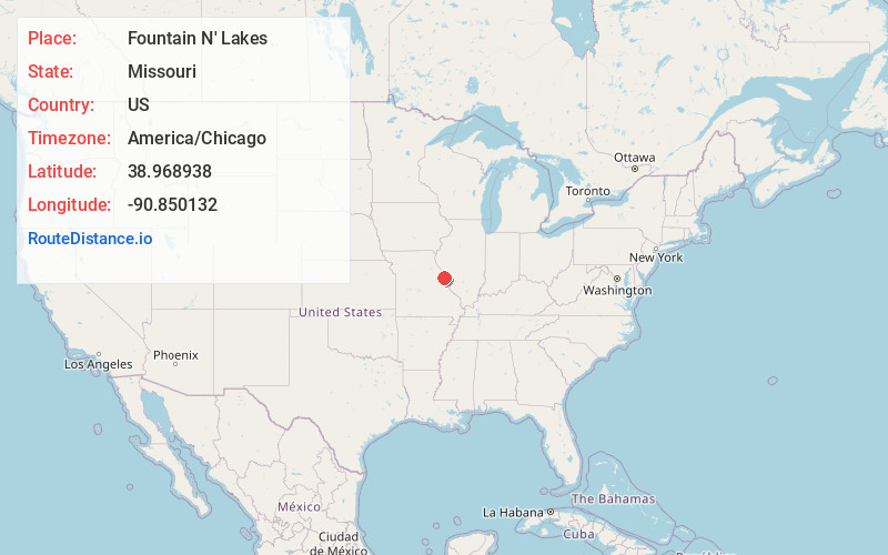 Map of Fountain N' Lakes