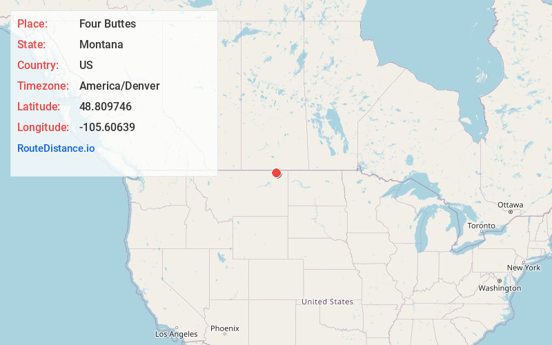 Map of Four Buttes