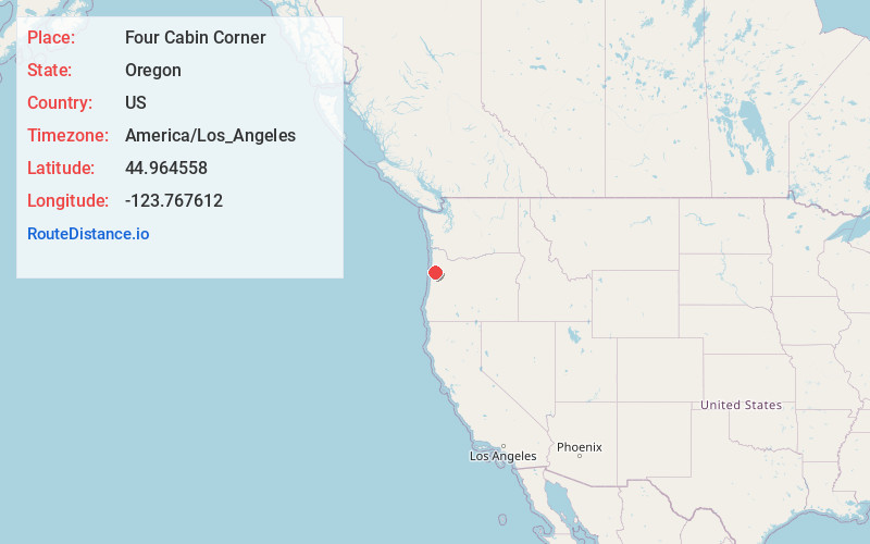 Map of Four Cabin Corner