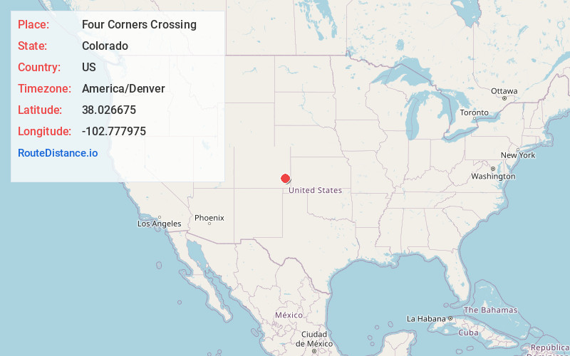 Map of Four Corners Crossing