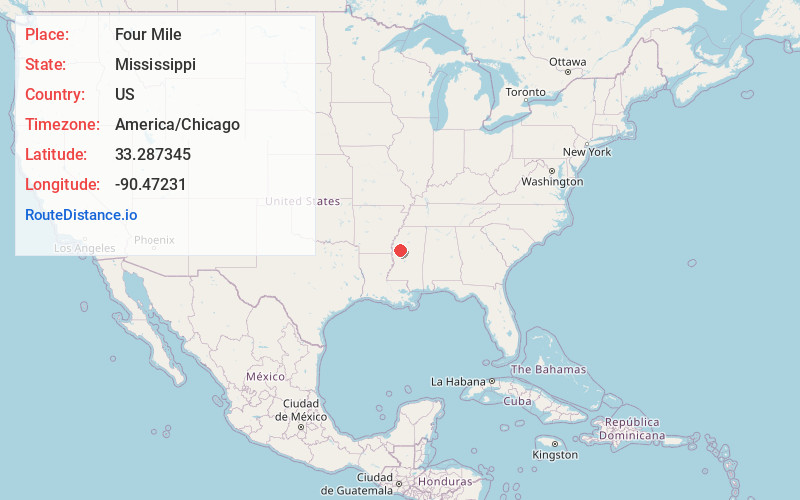 Map of Four Mile