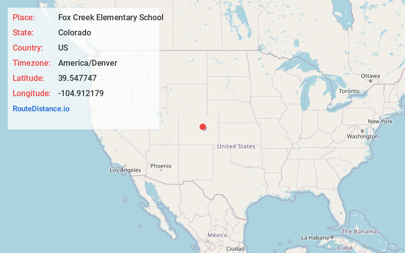 Map of Fox Creek Elementary School