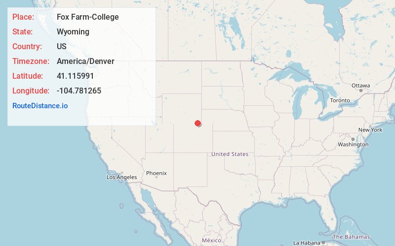 Map of Fox Farm-College