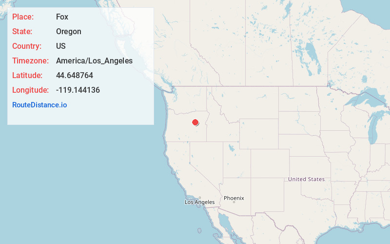 Map of Fox