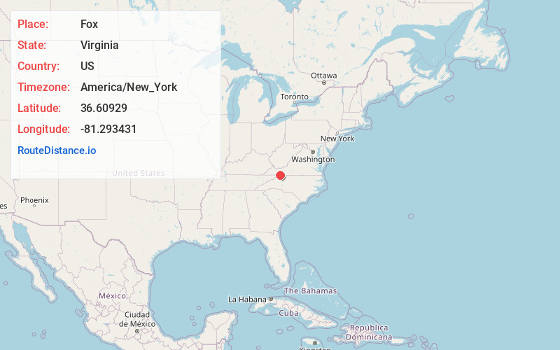Map of Fox