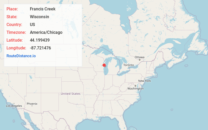 Map of Francis Creek