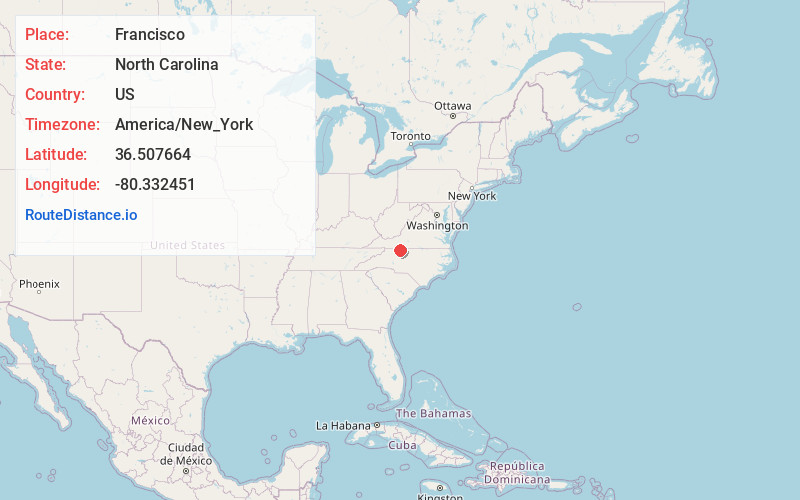 Map of Francisco