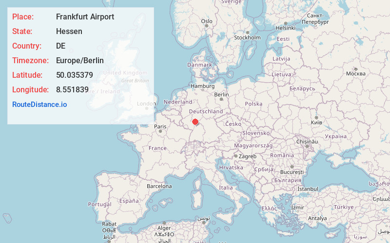 Map of Frankfurt Airport